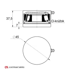 Ložiskový záves ø 45mm Ložiskový záves ø 45mm